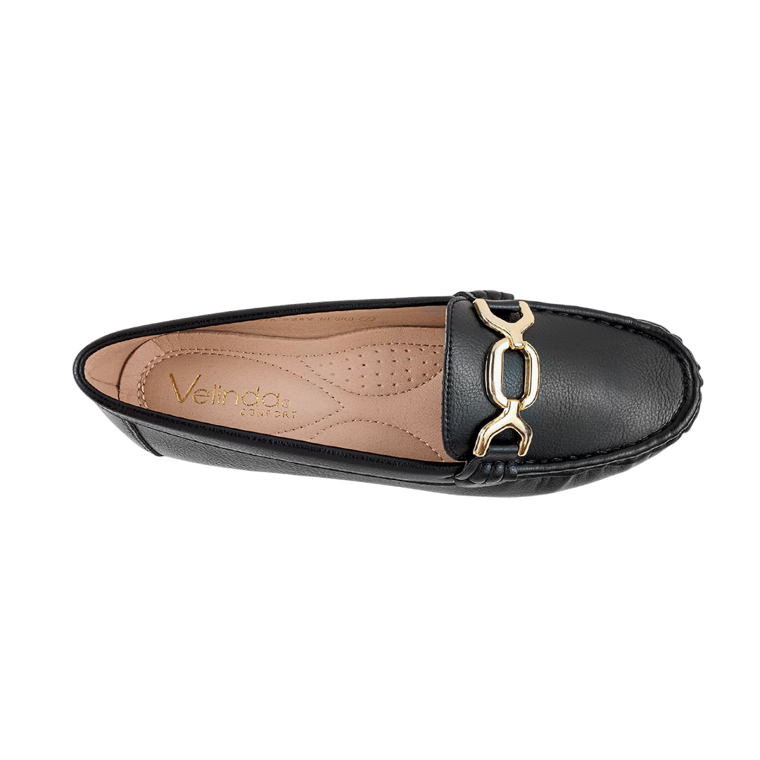 Mocasines Silvia negro para mujer