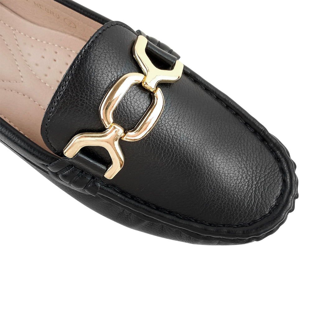 Mocasines Silvia negro para mujer