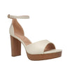 Sandalias de tacón Meryl para mujer color hueso