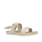 Sandalias flats Obelia para mujer color blanco
