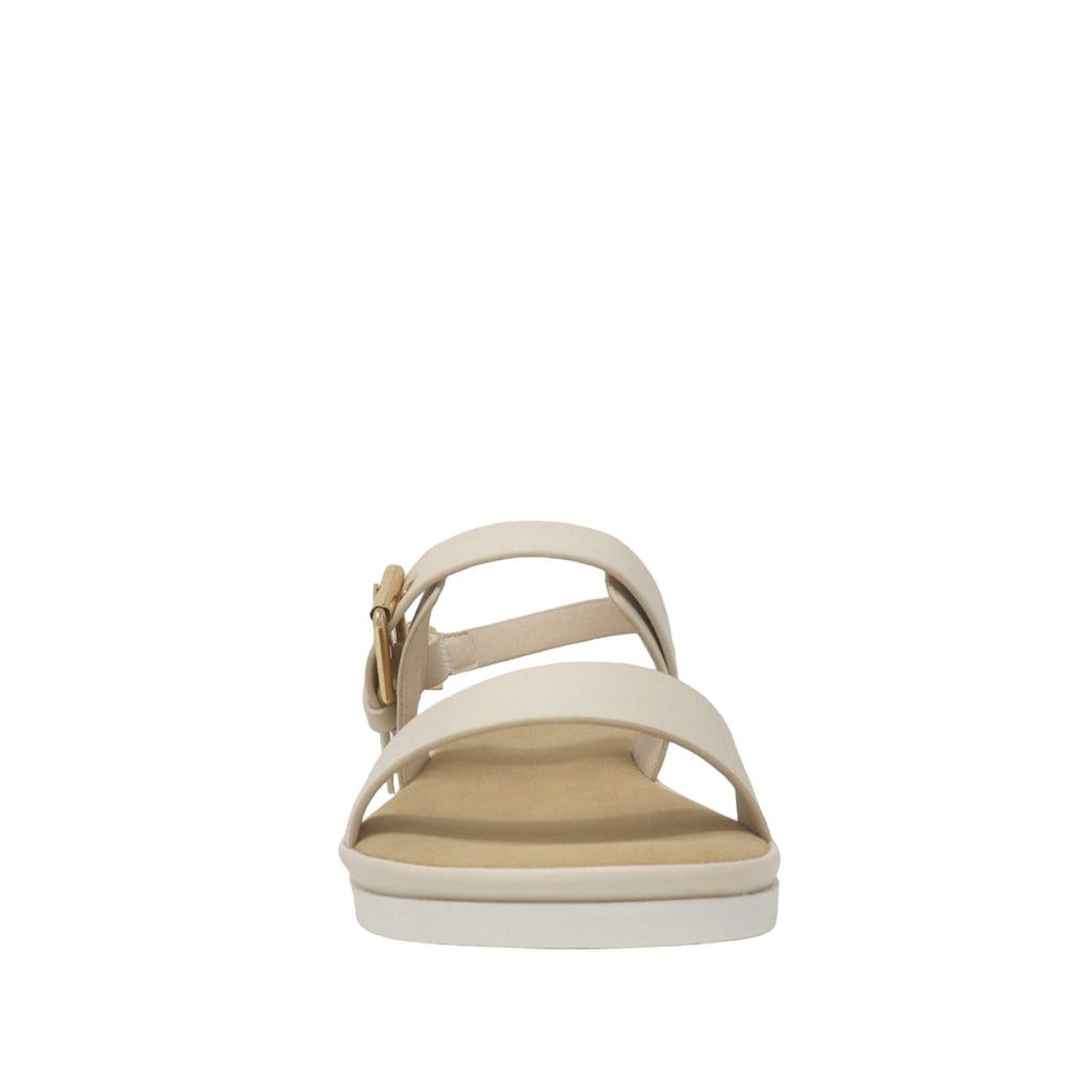 Sandalias flats Obelia para mujer color blanco