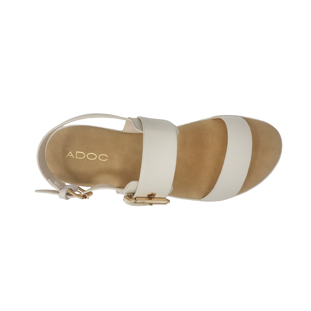 Sandalias flats Obelia para mujer color blanco