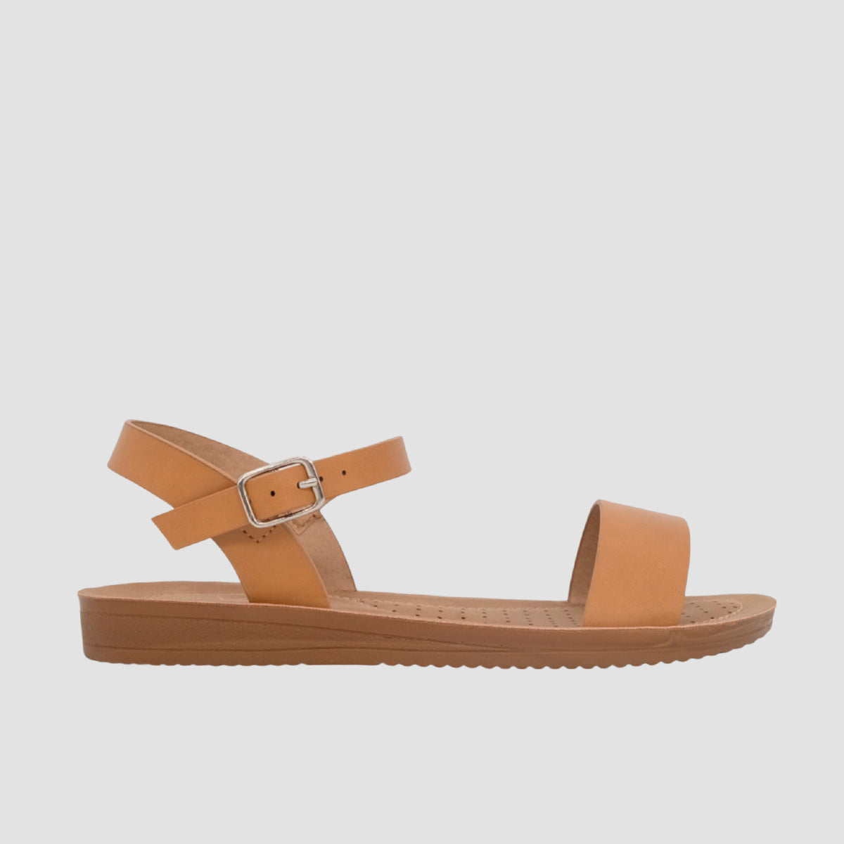 Sandalias flats Maribel tan para mujer