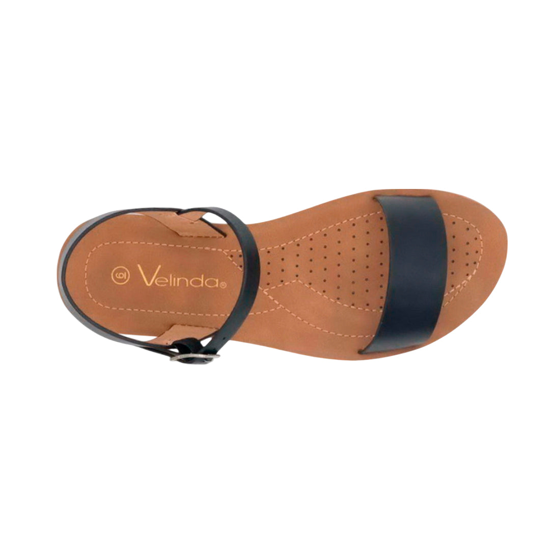 Sandalias flats Maribel  para mujer color negro