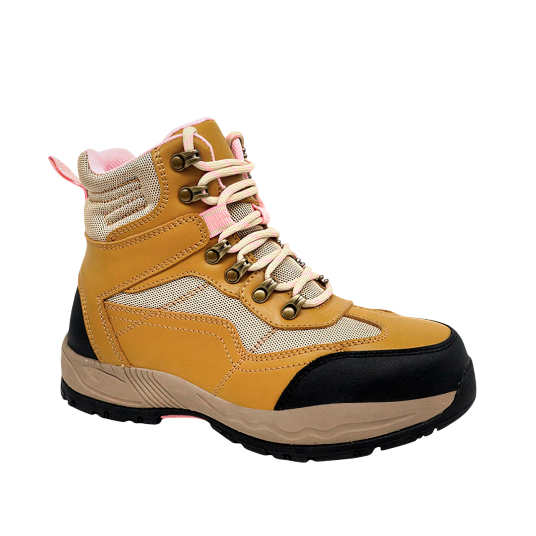 Botas industriales Katy  cafe para mujer