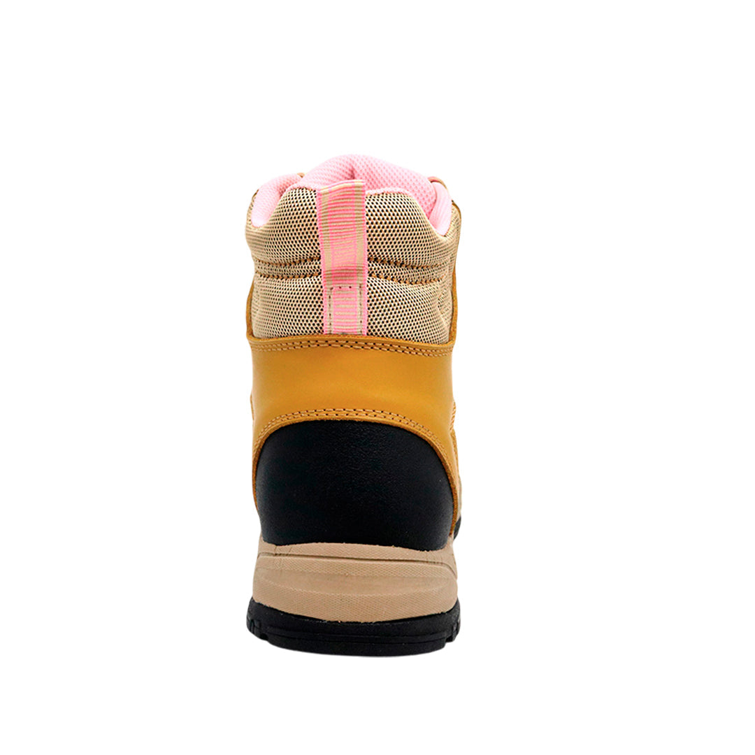 Botas industriales Katy  cafe para mujer