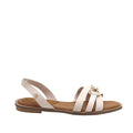 Sandalias flats Ophelia para mujer color blanco