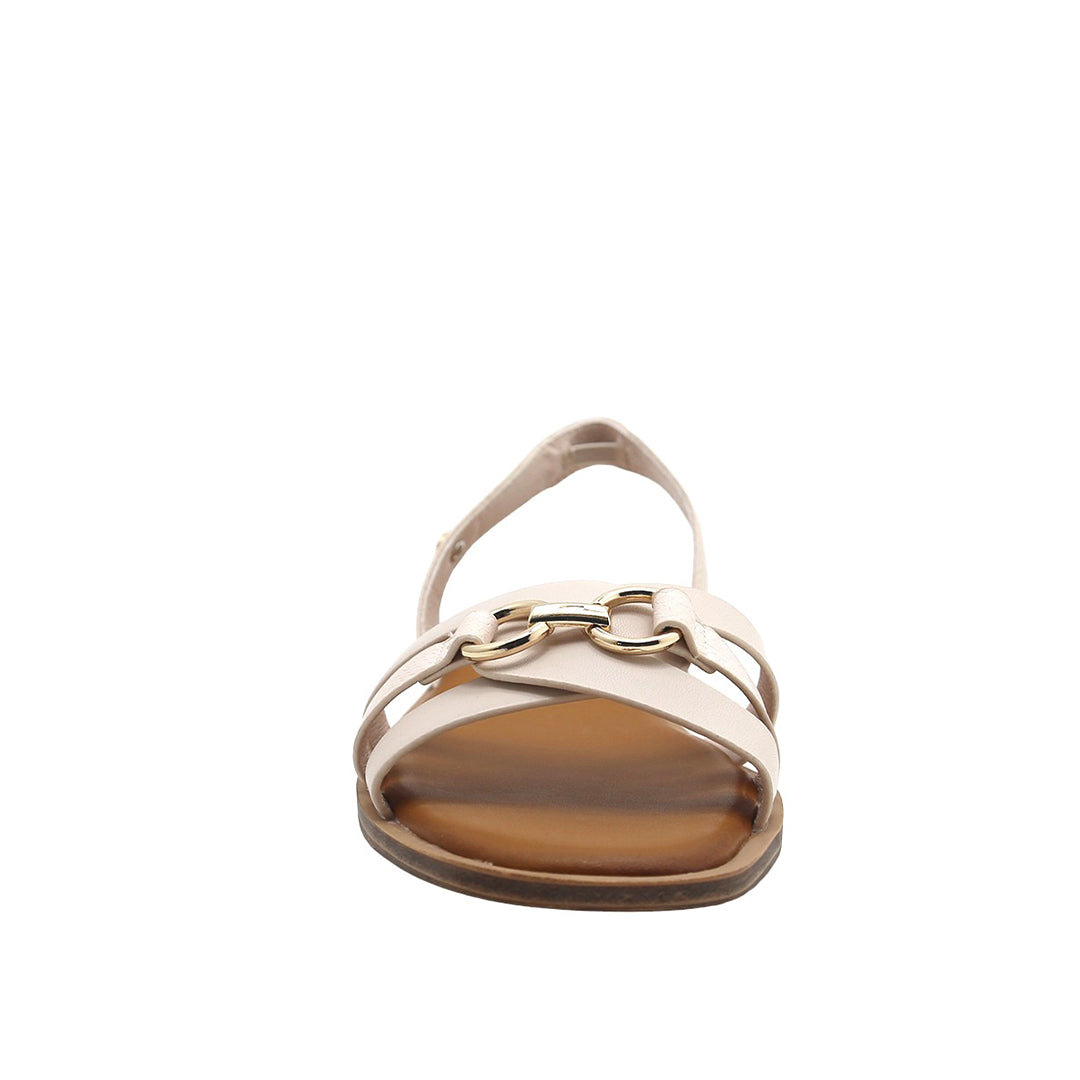 Sandalias flats Ophelia para mujer color blanco