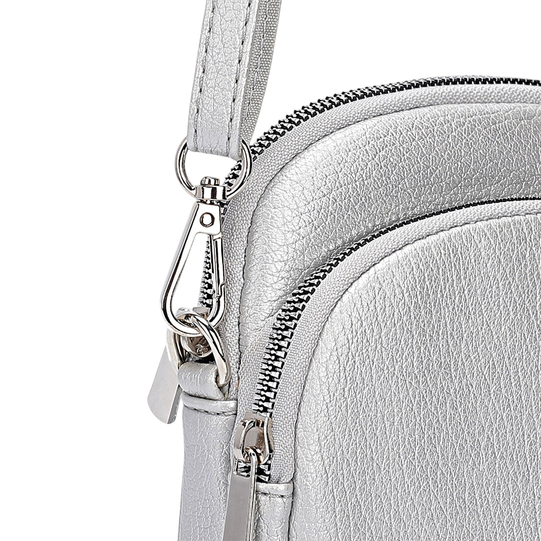 Billetera Toti  plateado para mujer