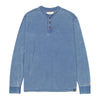 Camisa Burnout Henley para hombre color azul