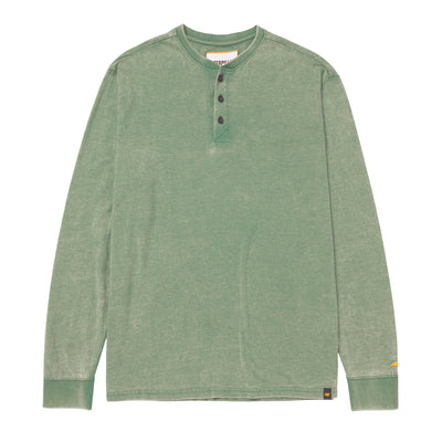 Camisa Burnout Henley para hombre color olivo