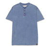 Camisa Polo Burnout Henley para hombre color azul