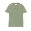 Camisa Polo Burnout Henley para hombre color olivo