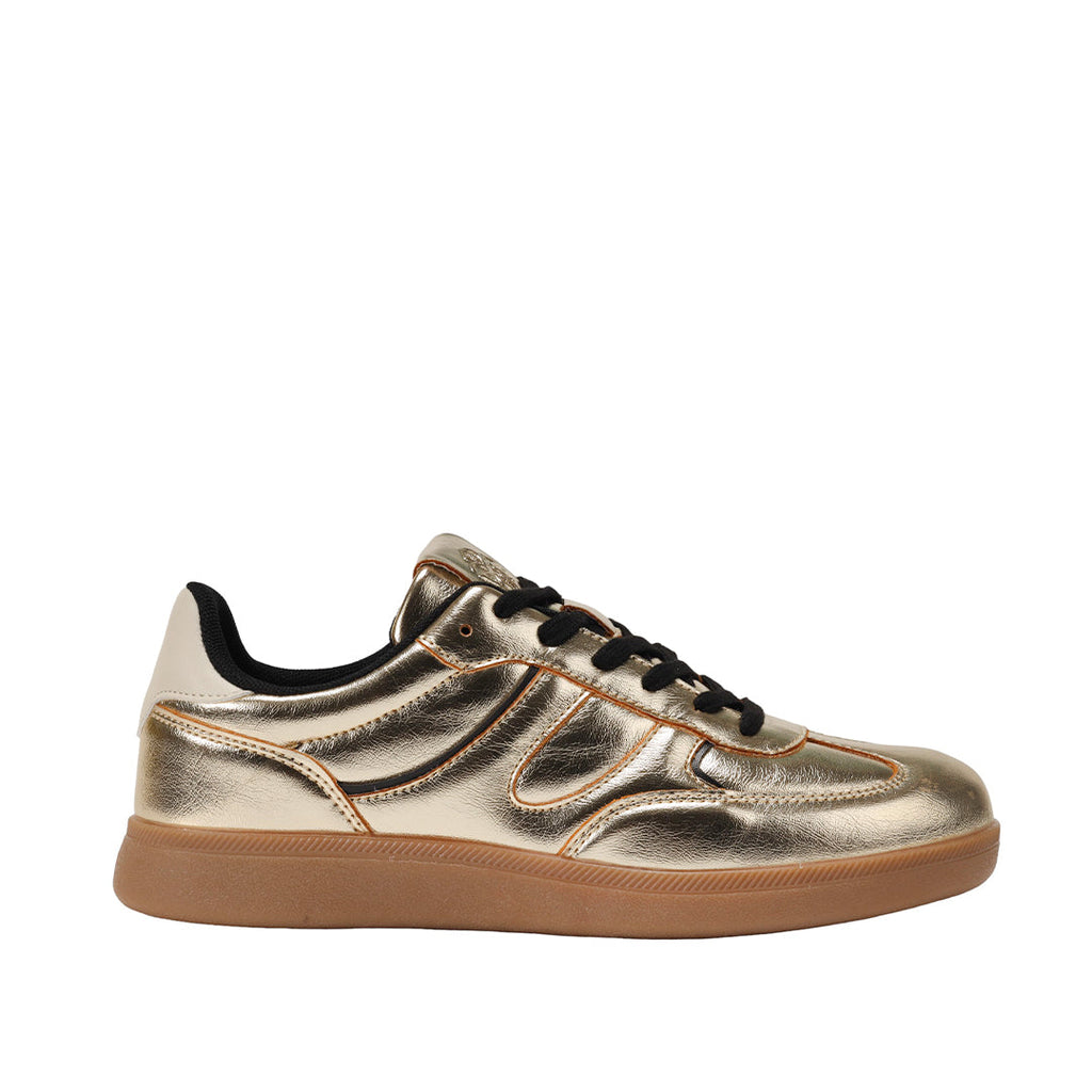 Sneakers Gianna para mujer color dorado