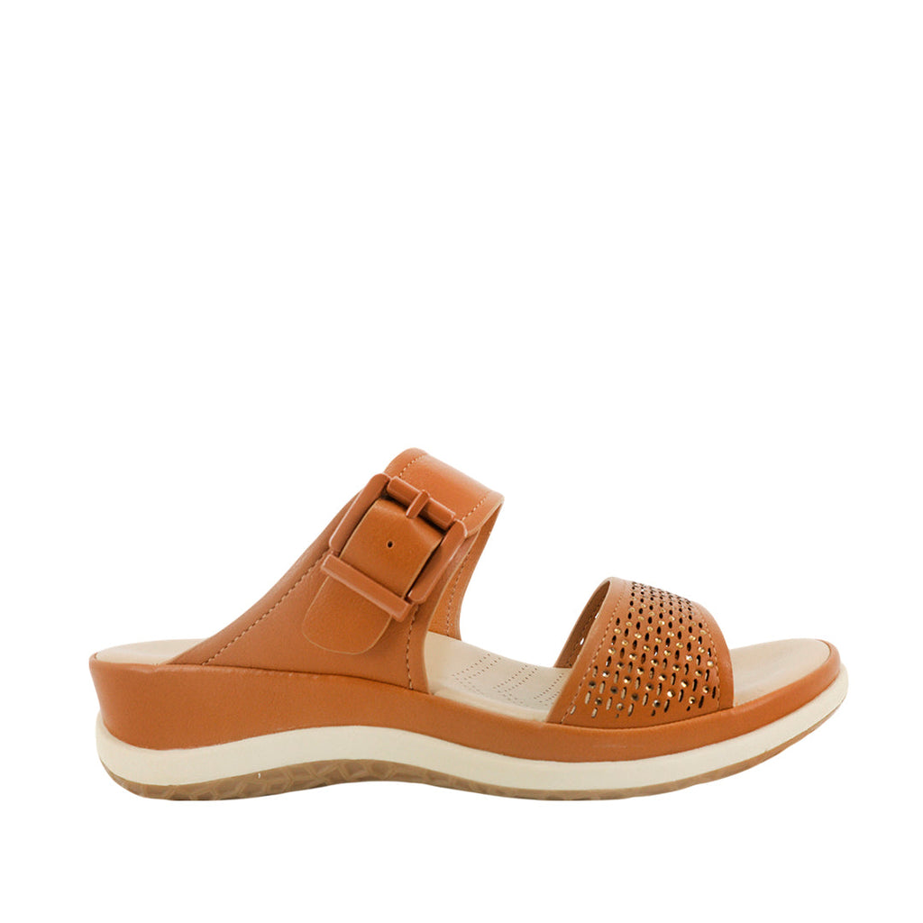 Sandalias flats Gladys tan