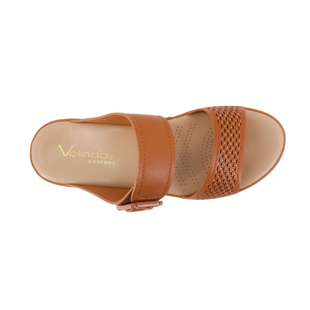 Sandalias flats Gladys tan