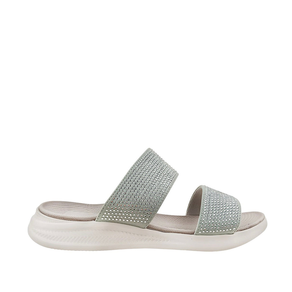 Sandalias flats Mariella plateado