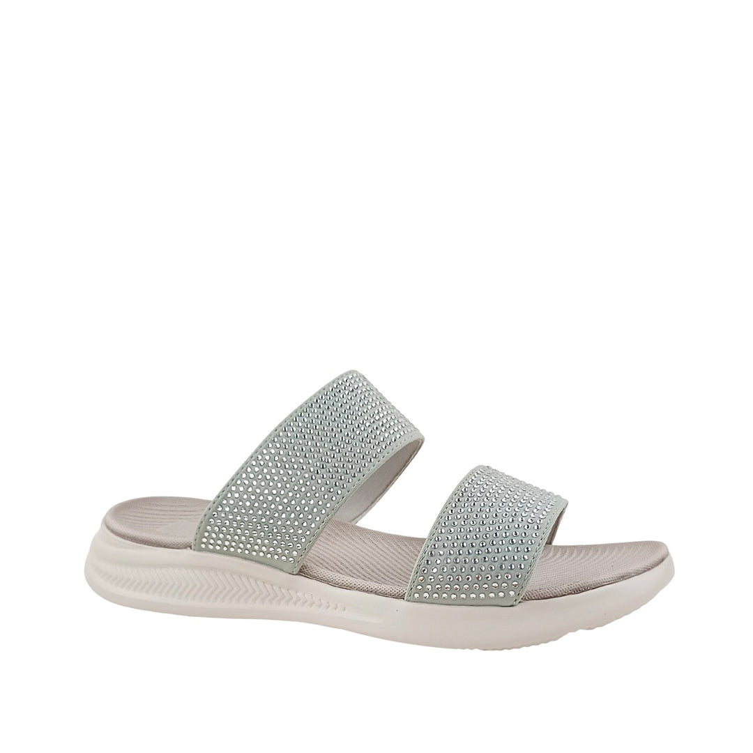 Sandalias flats Mariella plateado