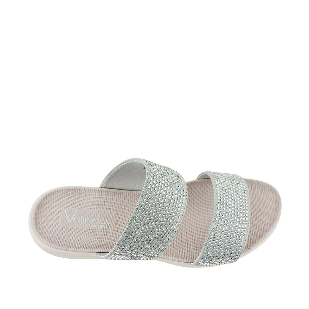 Sandalias flats Mariella plateado