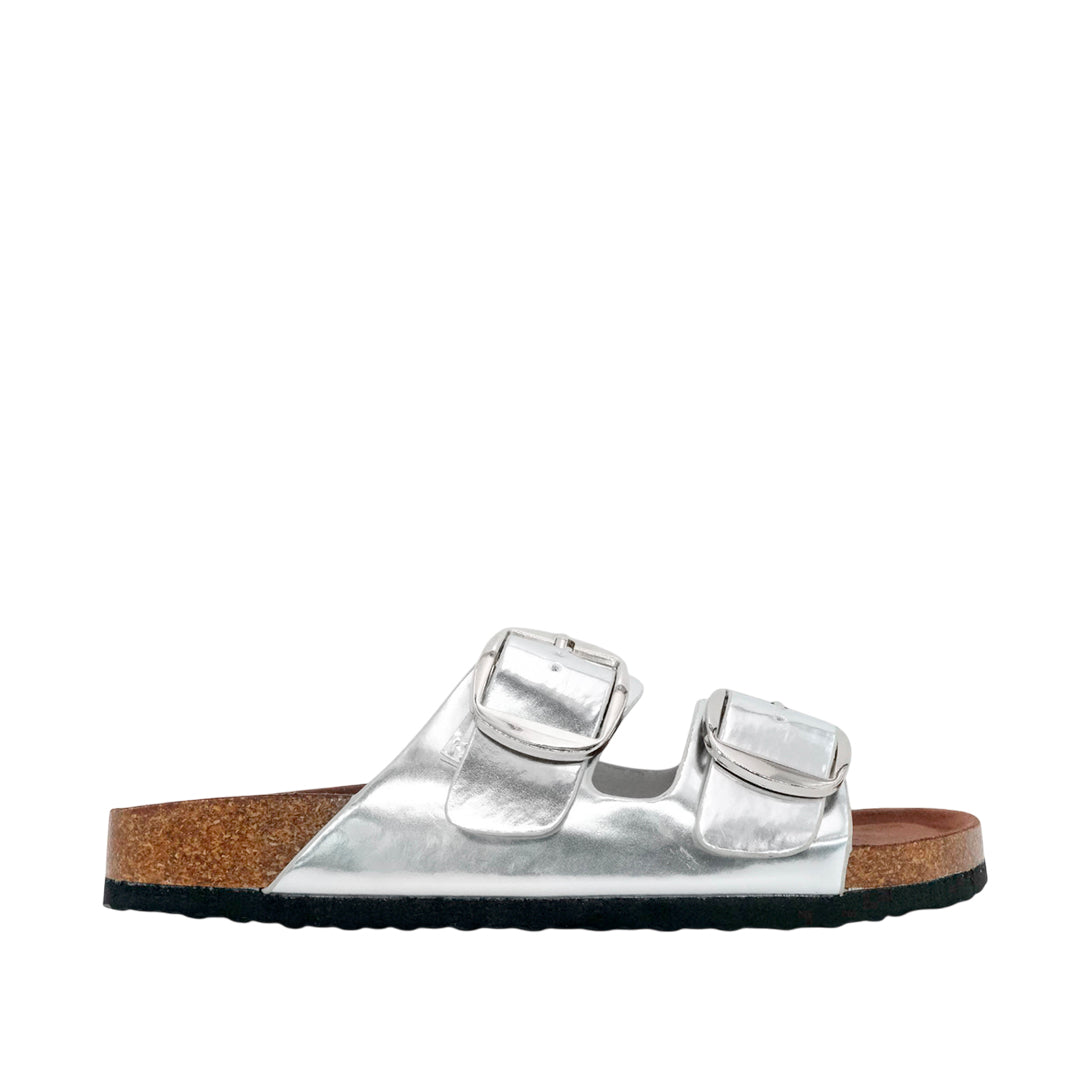 Sandalias flats Mirka plateado