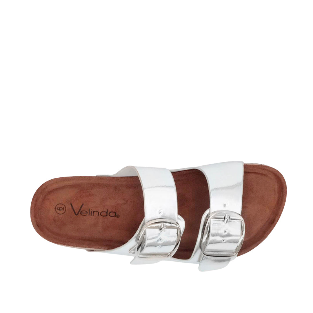 Sandalias flats Mirka plateado
