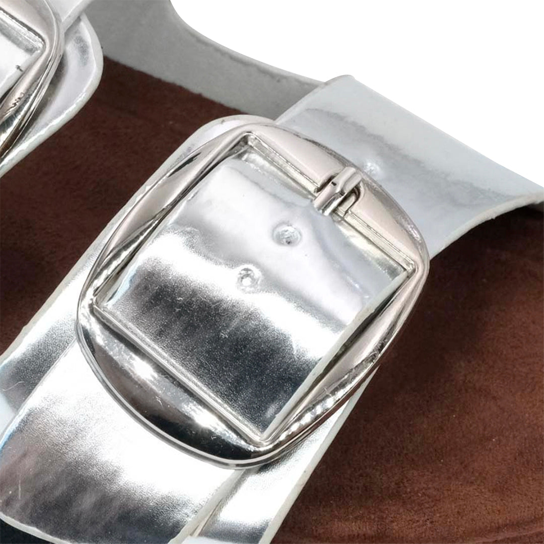 Sandalias flats Mirka plateado