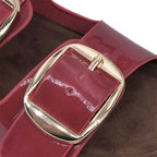 Sandalias flats Mirka burgundy