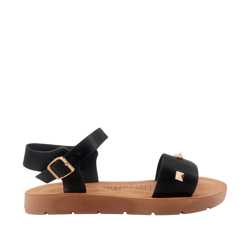 Sandalias flats Roma negro