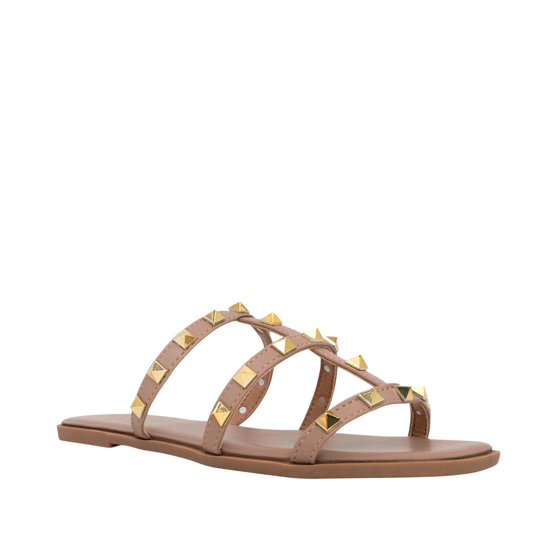 Sandalias flats Valeria taupe