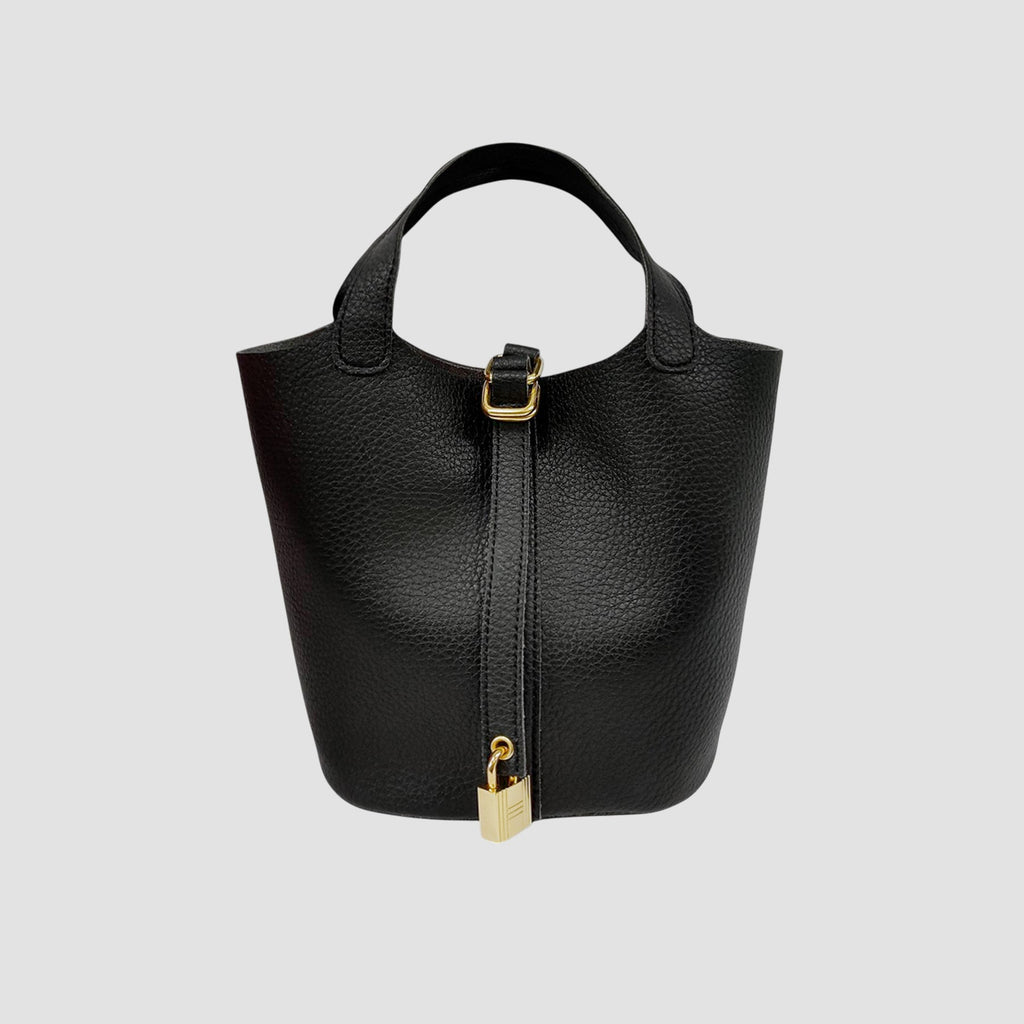 Cartera satchel Bucket negro