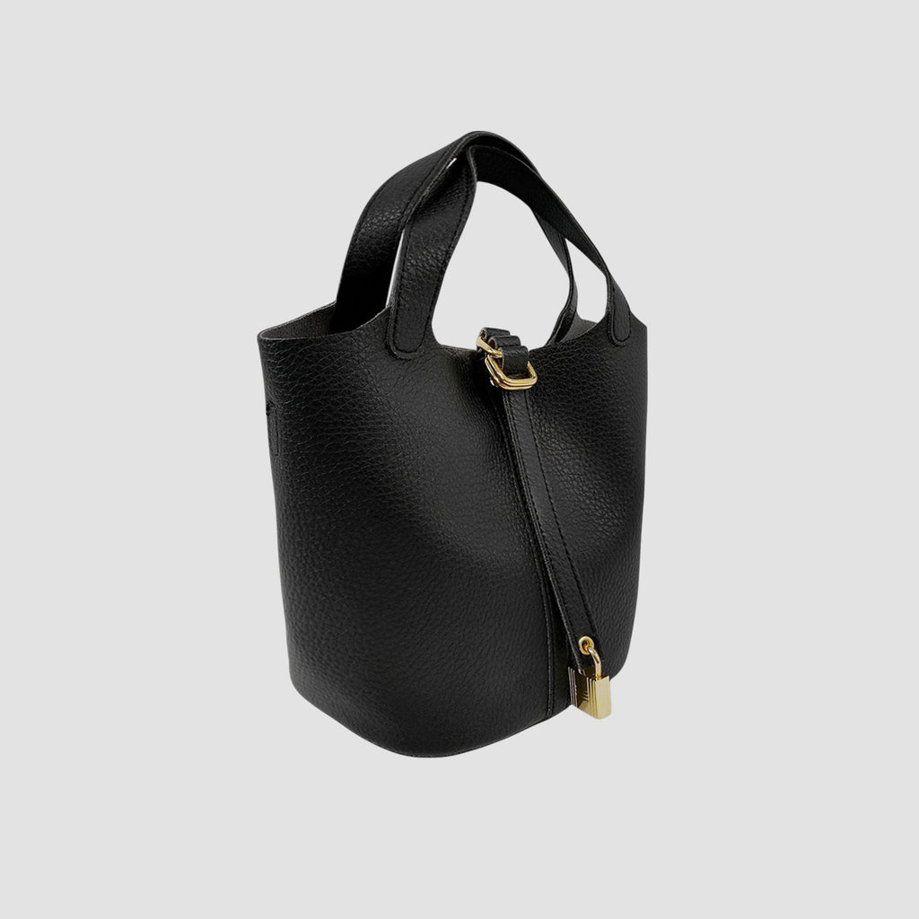 Cartera satchel Bucket negro
