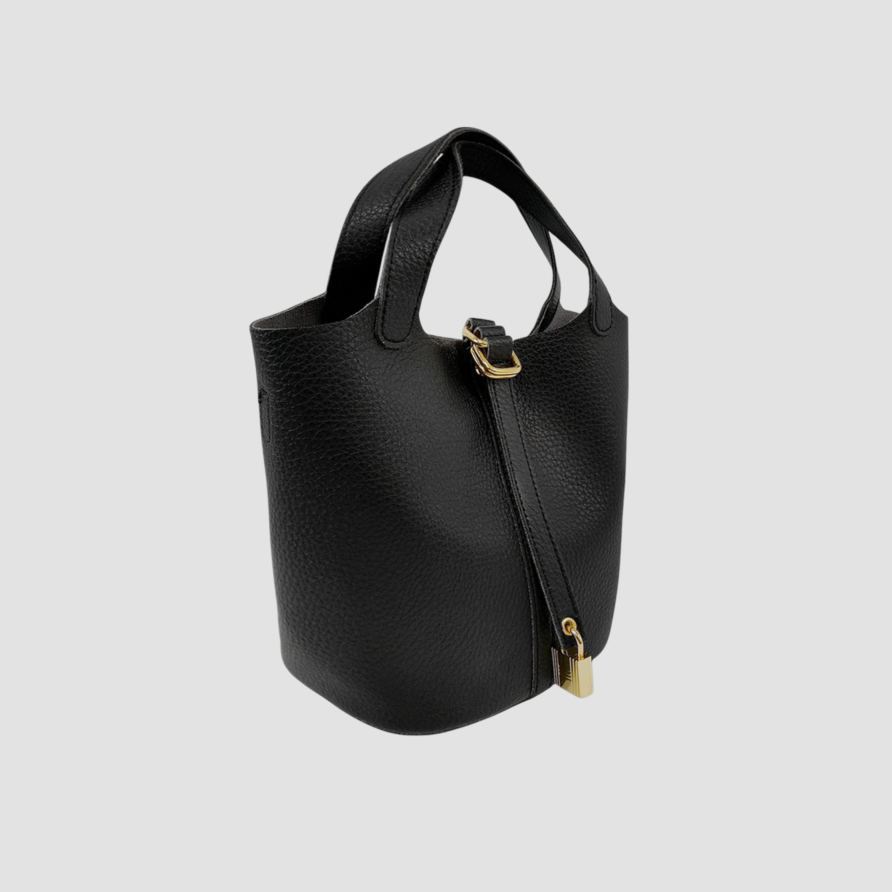 Cartera satchel Bucket negro