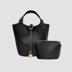 Cartera satchel Bucket negro