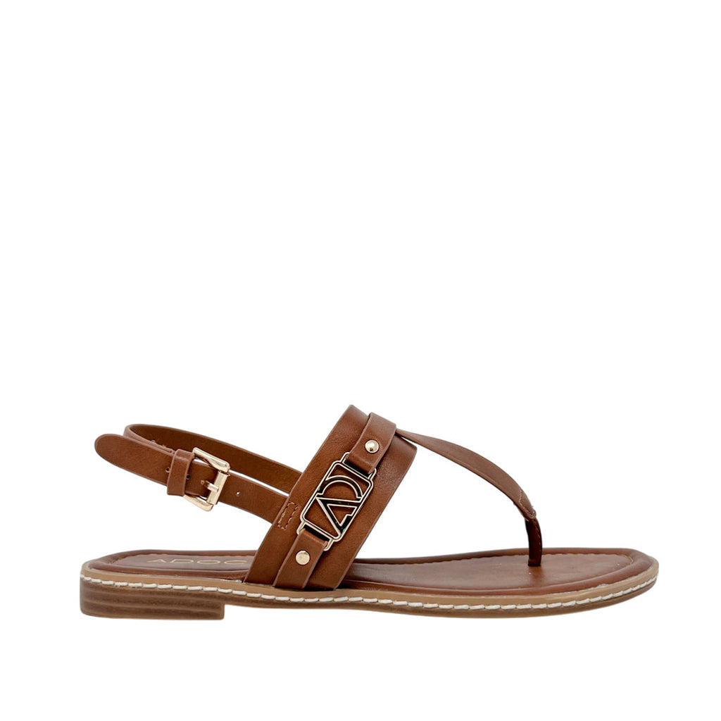 Sandalias flats Xylia para mujer color tan