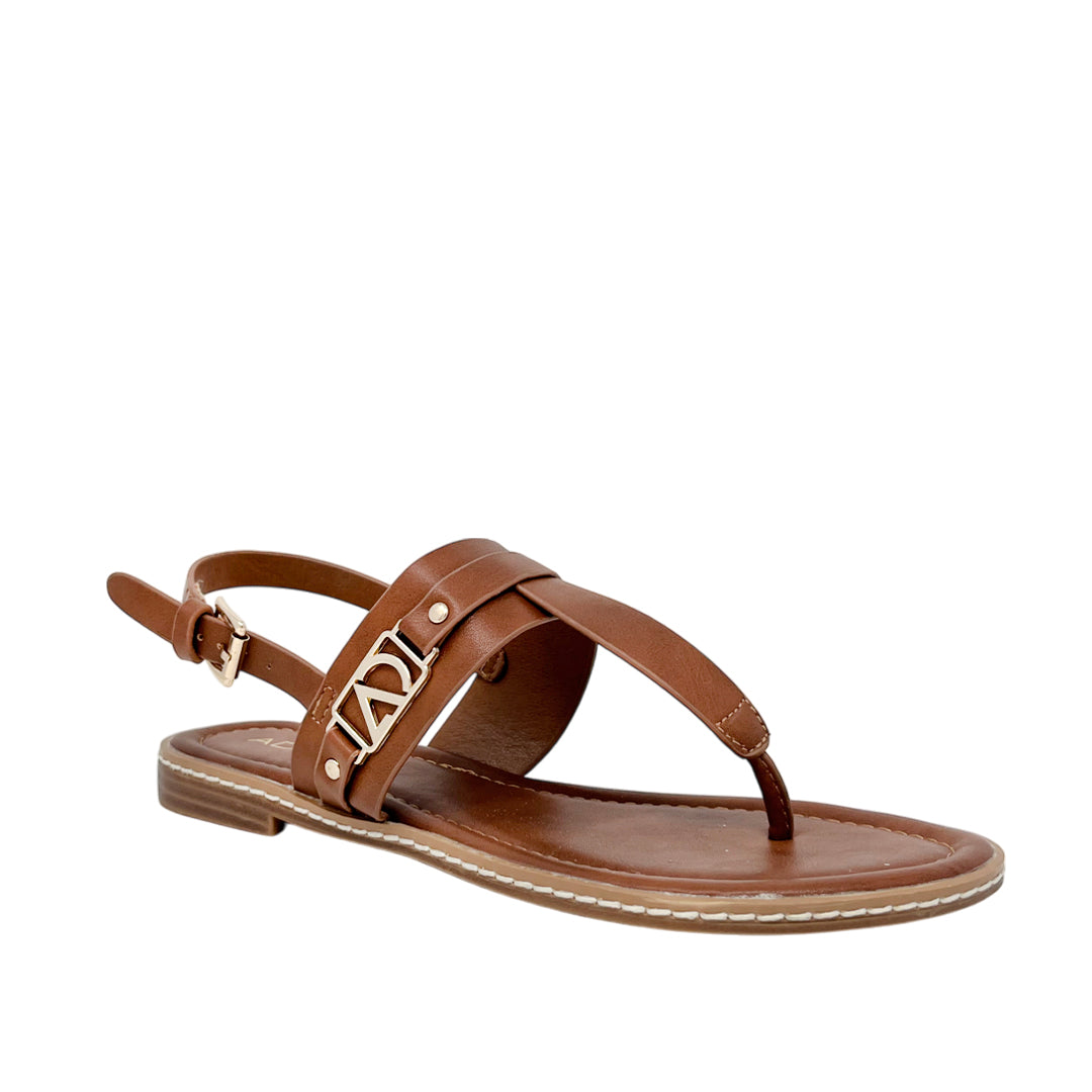 Sandalias flats Xylia para mujer color tan