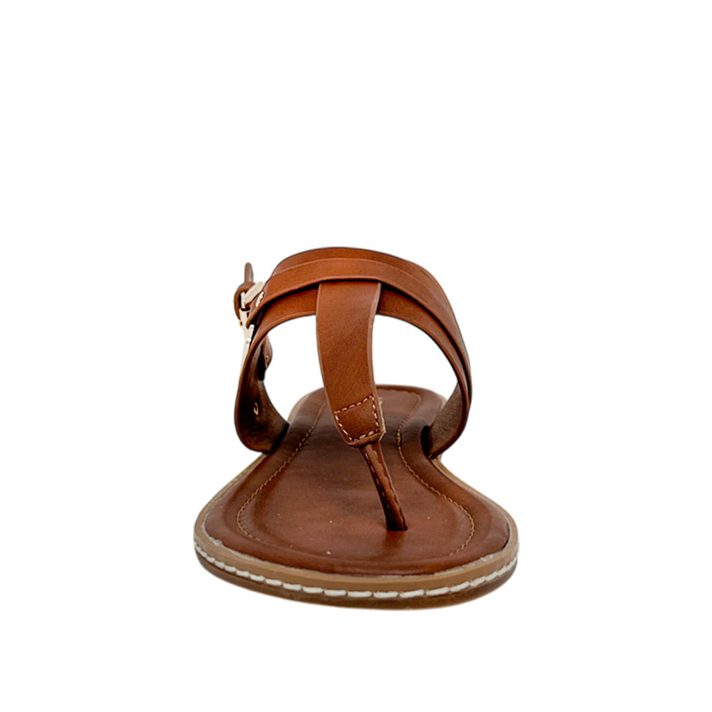 Sandalias flats Xylia para mujer color tan