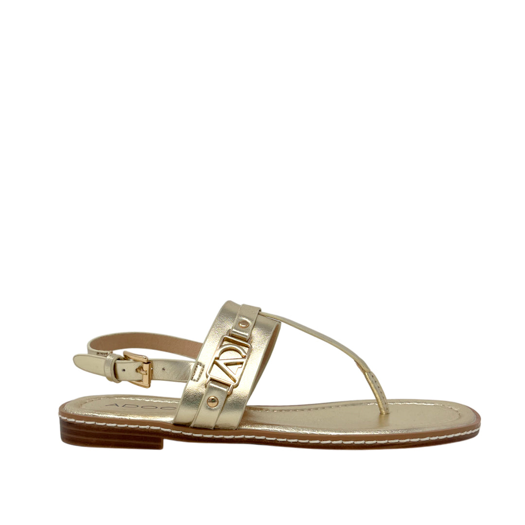 Sandalias flats Xylia color dorado