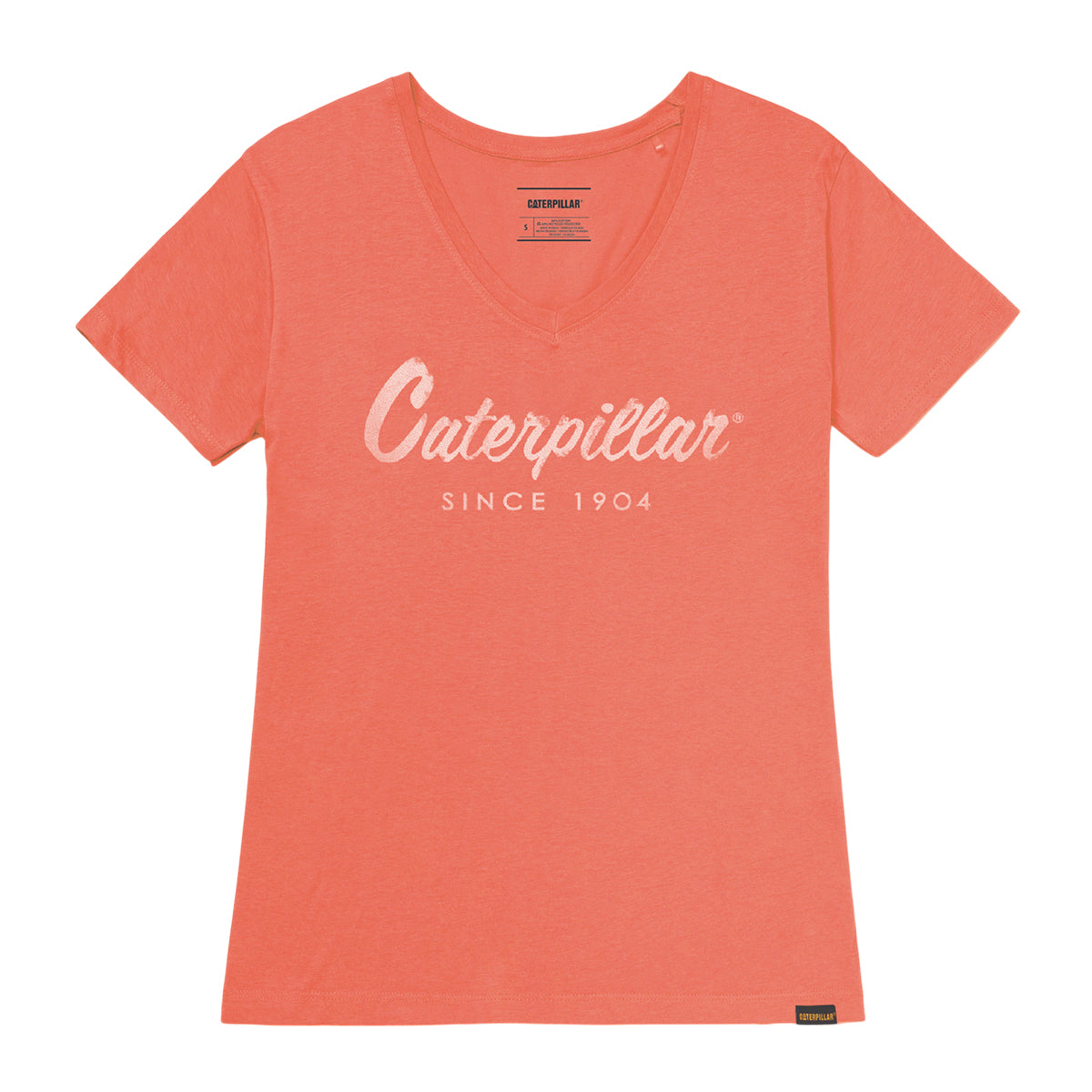Camiseta Script V-Neck para mujer color rosado