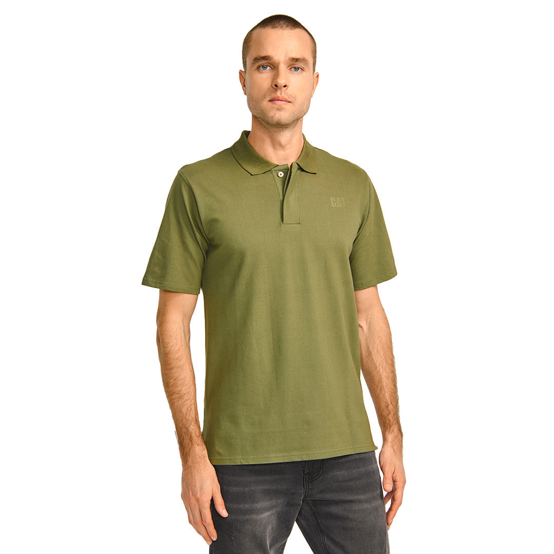 Camisa Polo Pique para hombre color olivo