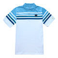 Camisa Polo Jersey para hombre color blanco y celeste