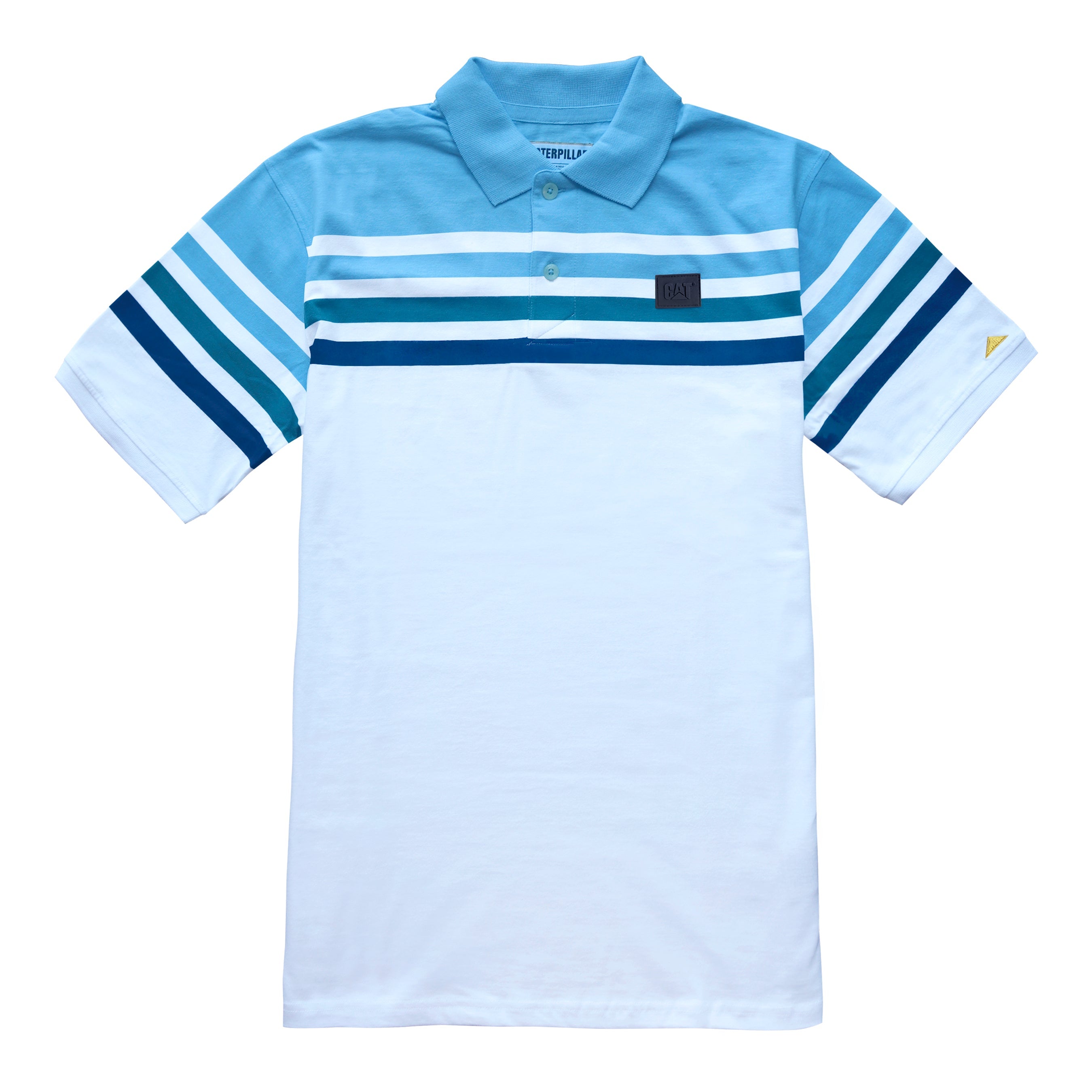 Camisa Polo Jersey para hombre color blanco y celeste