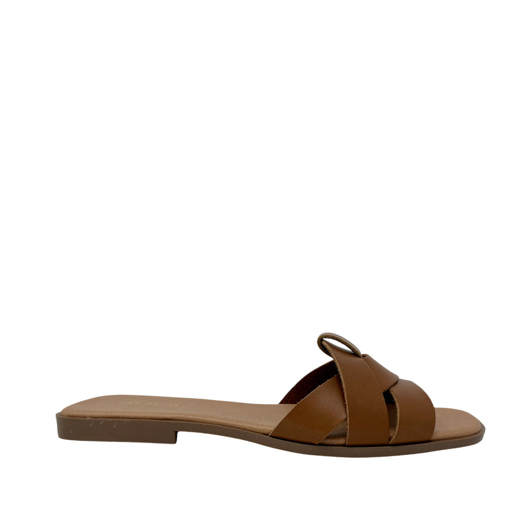 Sandalias flats Waiola para mujer color tan