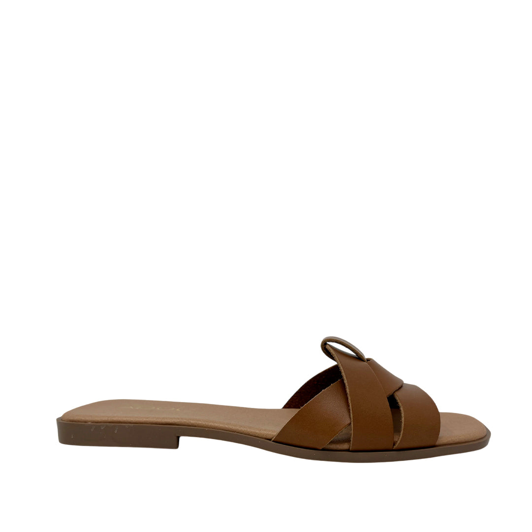 Sandalias flats Waiola para mujer color tan