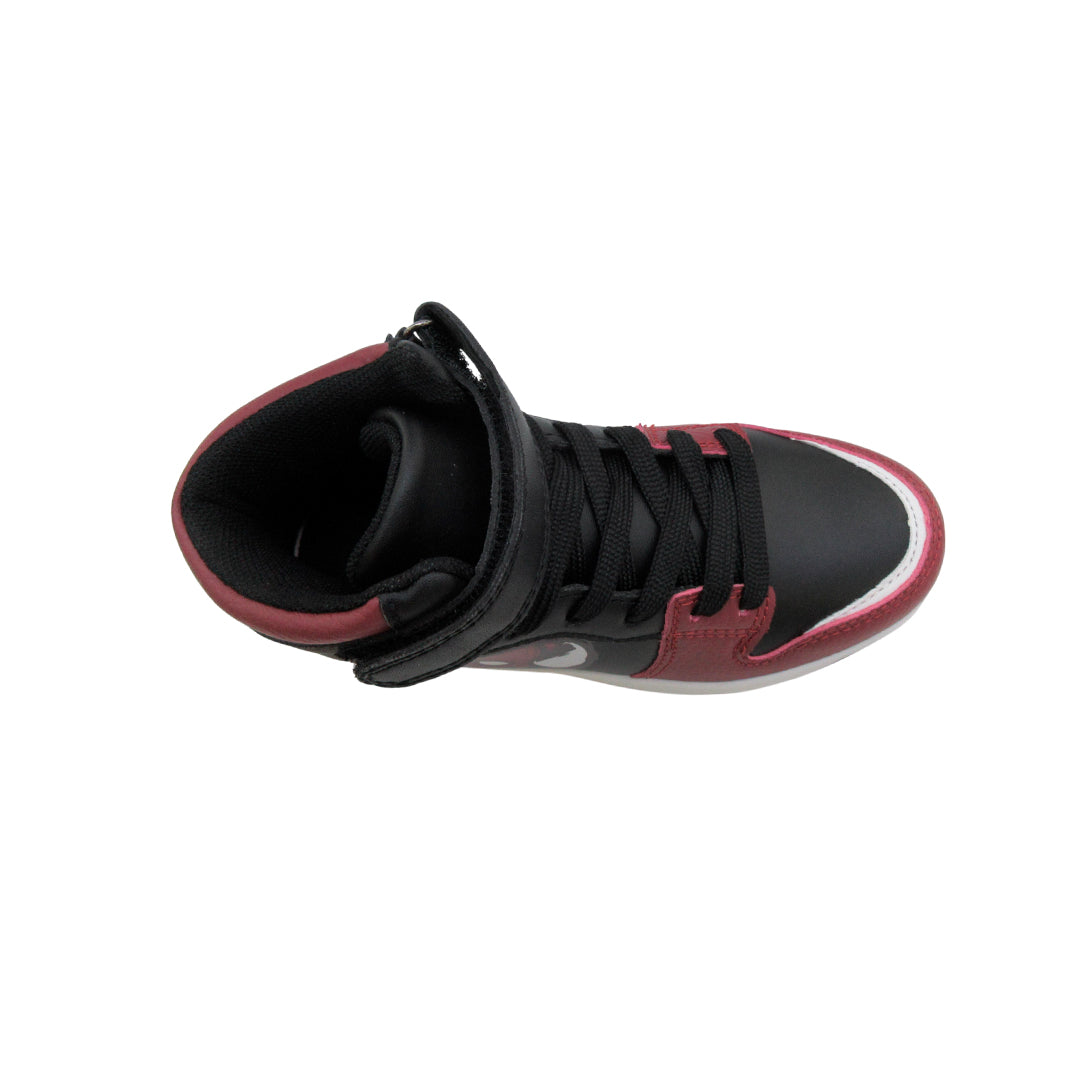 Sneakers tipo botín Spider para niño color negro