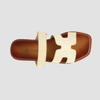 Sandalias flats Tiana beige