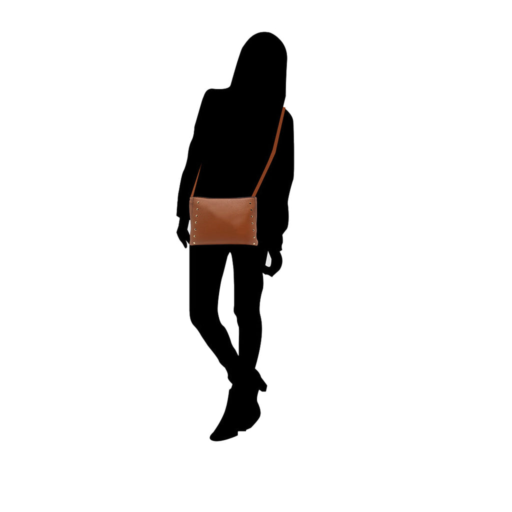 Cartera crossbody Adela para mujer color tan