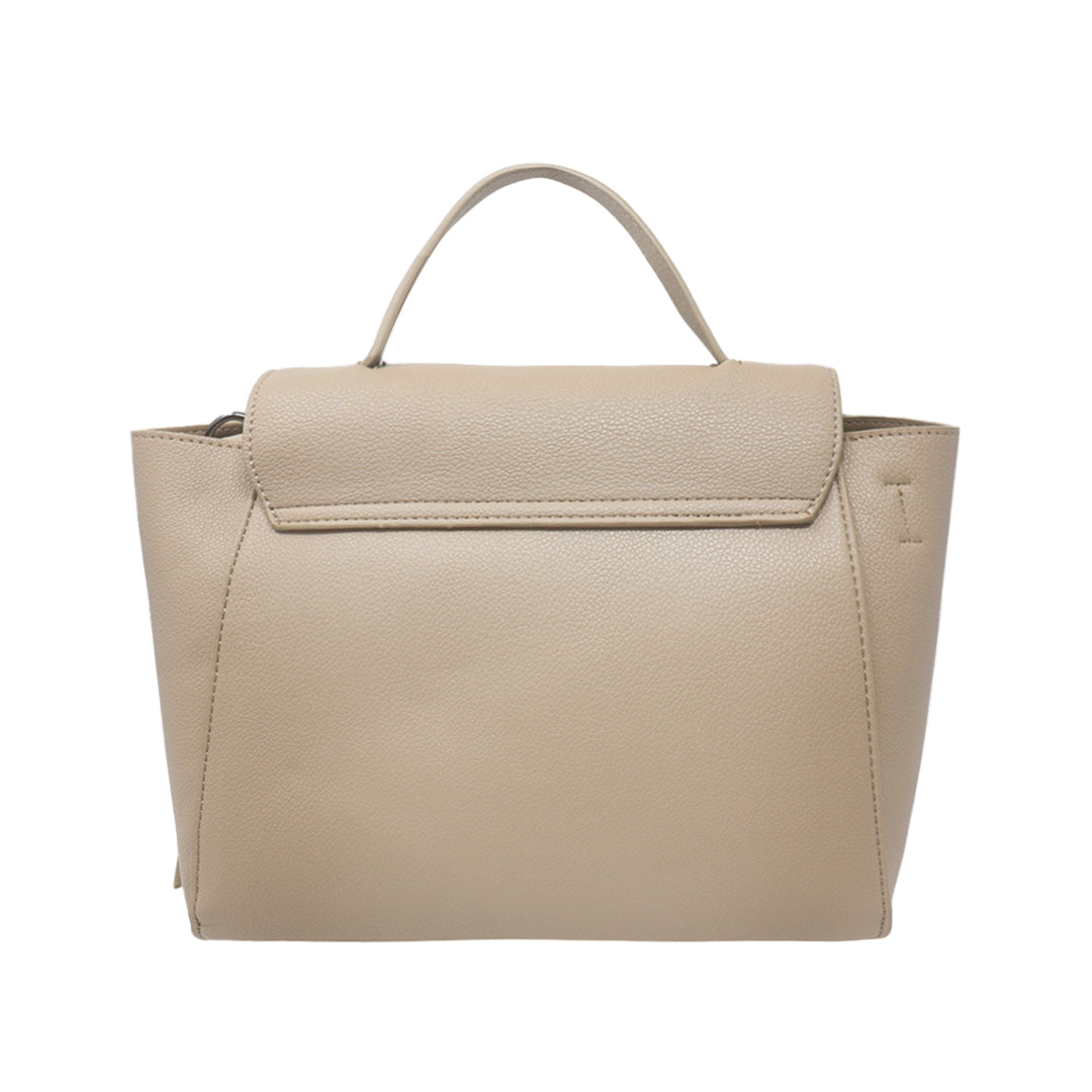 Cartera satchel Eureka para mujer color taupe