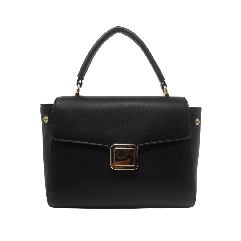 Cartera satchel Silvana para mujer color negro
