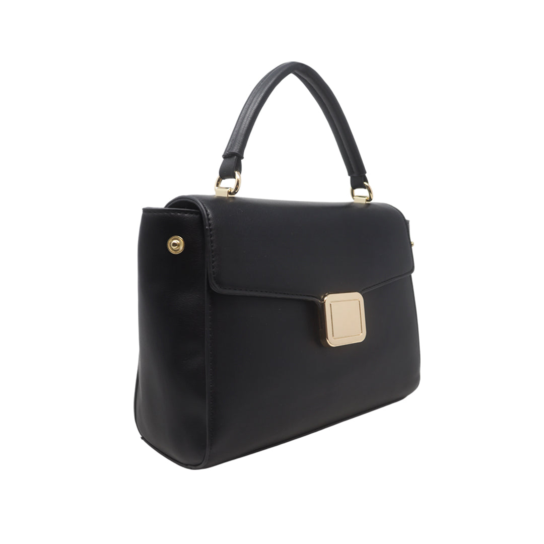Cartera satchel Silvana para mujer color negro