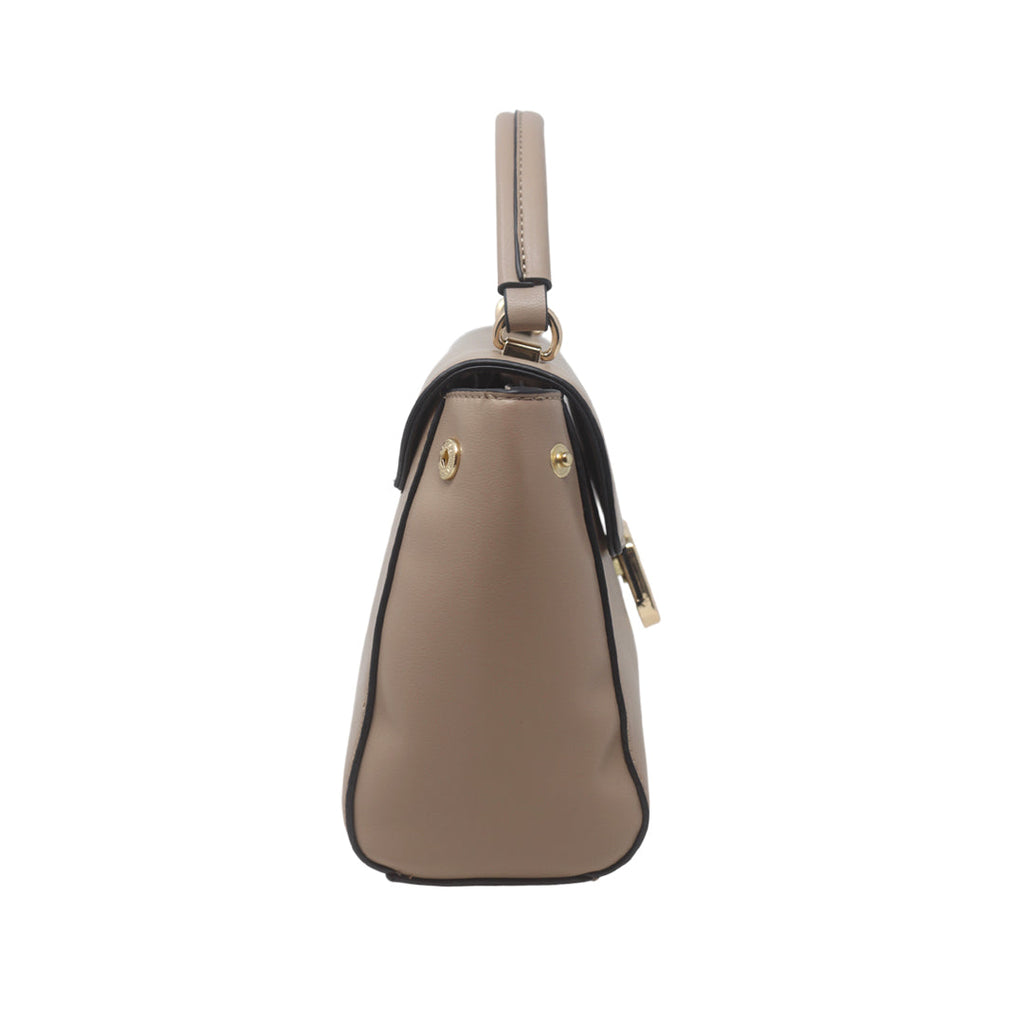 Cartera satchel Silvana para mujer color taupe